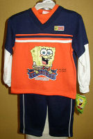 Spongebob Squarepants 2pc Football Jersey Outfit sz 6